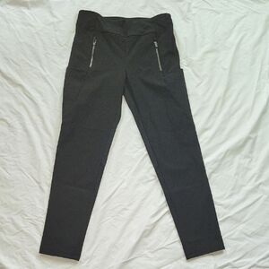 Athleta Black High-Waisted Pants/Leggings with Zipper Pockets Size 10